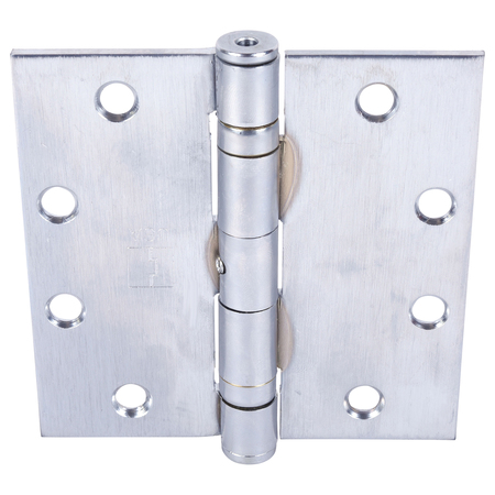 HAGER Full Mortise Butt Hinge, 4-1/2" x 4-1/2", 32D, Brass Base, Std, WMS BB1191 4-1/2X4-1/2 US32D